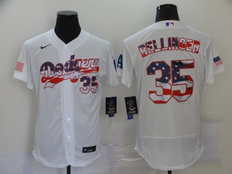 Men Los Angeles Dodgers #35 Bellinger White Elite 2024 Nike MLB Jersey style 1->pittsburgh steelers->NFL Jersey